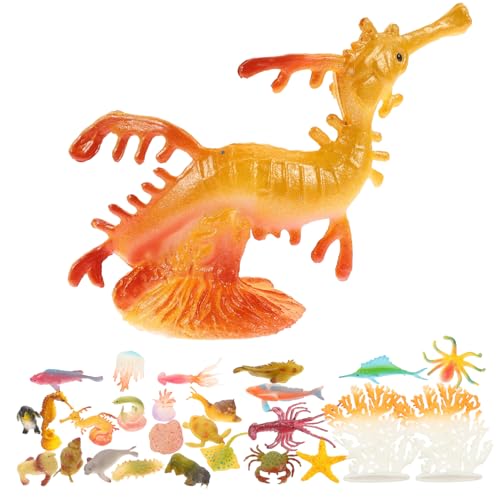 COMNESTBI 26 Stück Simulation Von Meerestieren Simulierte Meerestiere Tiere Lernen Für Meeresfiguren Ozeantier Figur Kinderspielzeug Modellspielzeug Für Meerestiere PVC von COMNESTBI