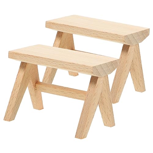COMNESTBI 2Stücke Hocker Puppenhaus Zubehör Holz Mini Möbel für Schlafzimmer Wohnzimmer und Garten für Kindertag Fördert Kreativität COMNESTBI 2Stücke Hocker Puppenhaus Zubehör Holz Mini Möbel für Schlafzimmer Wohnzimmer und Garten für Kindertag Fördert Kreativität von COMNESTBI