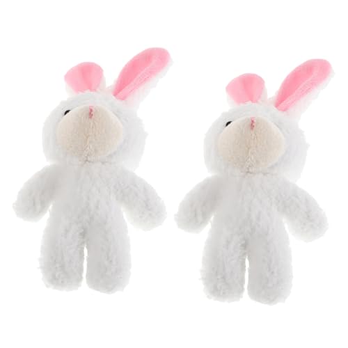 COMNESTBI 2Stücke Mini Plüschkaninchen Figuren Realistische und Weiche Stofftiere für Puppenhaus und Fantasievolles Große Weiße Hasen für Sammler COMNESTBI 2Stücke Mini Plüschkaninchen Figuren Realistische und Weiche Stofftiere für Puppenhaus und Fantasievolles Große Weiße Hasen für Sammler von COMNESTBI