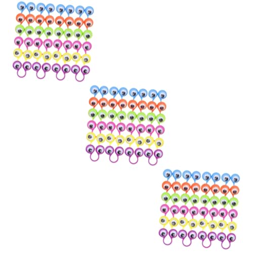 COMNESTBI 3 Sätze Aktivitätsringspielzeug Kinderauge Fingerpuppe Augenringe Blau Interaktives Kinderspielzeug Augen-fingerpuppe Aus Kunststoff Augapfelring Für 24 Stück * 3 von COMNESTBI
