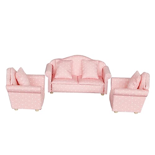COMNESTBI 3 Stück Desktop-Ornament Zubehör Für Spielhausmöbel Mini-Sofa Spielhaus-Sofa Sofamodell Aus Holz. Desktop- Sofa-Modell Ringständer Rosa Stoff COMNESTBI 3 Stück Desktop-Ornament Zubehör Für Spielhausmöbel Mini-Sofa Spielhaus-Sofa Sofamodell Aus Holz. Desktop- Sofa-Modell Ringständer Rosa Stoff von COMNESTBI
