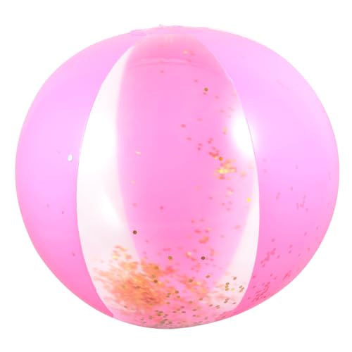 COMNESTBI 3 Stück Glitzer Strandball Glitzer Pailletten Strandball Kleiner Strandball Strandbälle Aufblasbares Poolspielzeug Großer Strandball Pool Strandball Glitzer Poolbälle von COMNESTBI