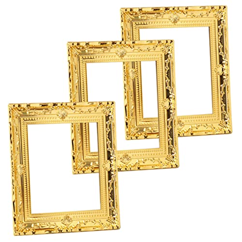COMNESTBI 3stücke Teiliges Miniatur-Spielzeug Dekorative Miniatur-hausaccessoires Mit Goldenen Bilderrahmen Für Puppenhäuser -projekte COMNESTBI 3stücke Teiliges Miniatur-Spielzeug Dekorative Miniatur-hausaccessoires Mit Goldenen Bilderrahmen Für Puppenhäuser -projekte von COMNESTBI