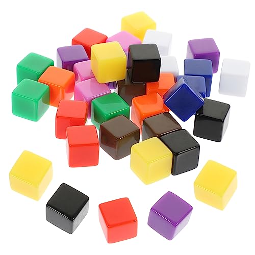 COMNESTBI 30 Stück Leere Würfel Partywürfel Würfel Würfel Material Zum Würfeln Spielwürfel DIY Zubehör Würfel Aus Kunststoff Würfel Liefern Unfertige Würfel Leere Spielwürfel Plastik von COMNESTBI