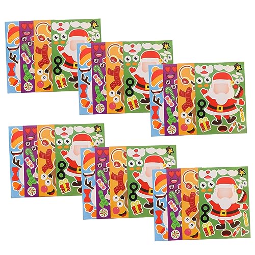 COMNESTBI 32 Blatt Puzzle-Aufkleber für Kinderspielzeug Weihnachtsabziehbilder Festival-Aufkleber Weihnachtsspielzeug für Party- -Aufkleber Cartoon-Weihnachtsaufkleber COMNESTBI 32 Blatt Puzzle-Aufkleber für Kinderspielzeug Weihnachtsabziehbilder Festival-Aufkleber Weihnachtsspielzeug für Party- -Aufkleber Cartoon-Weihnachtsaufkleber von COMNESTBI