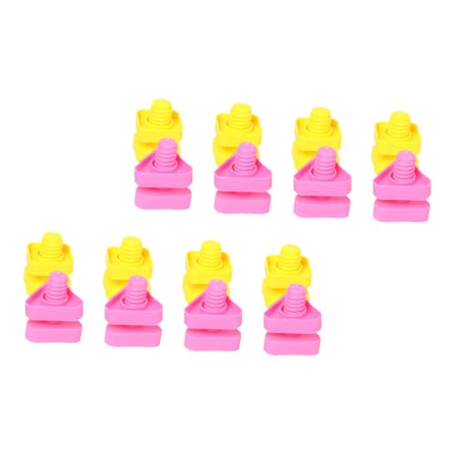 COMNESTBI 32Paare Schrauben und Muttern Lernspielzeug für Kleinkinder DIY Bausteine Hand Augen Koordination und des Formenverständnisses Teile Bunten Farben von COMNESTBI