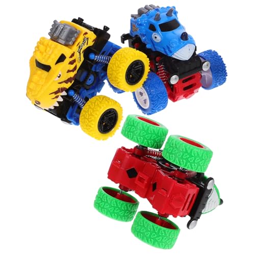 COMNESTBI 3Stücke Inertia Offroad Autospielzeug für Pädagogisches Lernspielzeug mit Vier Rädern Kreatives Spielzeugauto für Jungen und Fördert Hand Auge Koordination von COMNESTBI