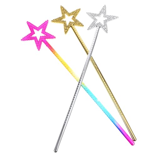 COMNESTBI 3Stücke Sternen Zauberstäbe für Glitzernde Requisiten für Partys Halloween Hochzeiten und Bühnenaufführungen Magische Accessoires und Regenbogenfarben COMNESTBI 3Stücke Sternen Zauberstäbe für Glitzernde Requisiten für Partys Halloween Hochzeiten und Bühnenaufführungen Magische Accessoires und Regenbogenfarben von COMNESTBI