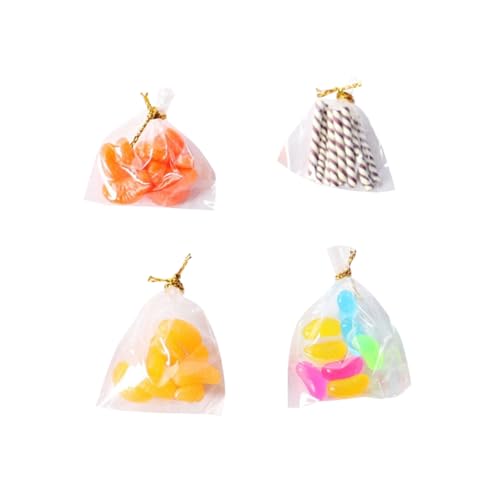 COMNESTBI 4packungen Mini Snacks Bag Für Puppenhaus Teiliges Zubehör Mit Realistischen Lebensmitteln Sicherem Material Für Kreatives Spielen Der Junge Mädchen Für Mini Food Und von COMNESTBI