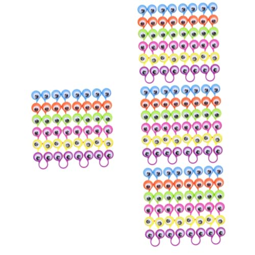 COMNESTBI 4 Sätze Aktivitätsringspielzeug Ball Kulleraugenring Fingerpuppen Für Kleinkinder Augapfel Fingerpuppe Augenfinger Ringe Fingerpuppe Augen Blau Plastik 24 Stück * 4 von COMNESTBI