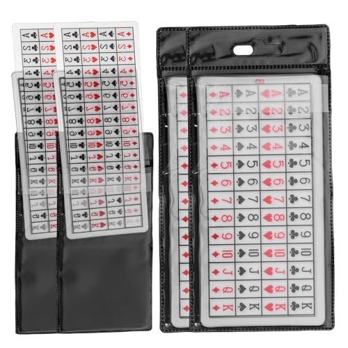 COMNESTBI 4 Sätze Magische Requisiten Tricks Requisiten Party-Perspektive-Pokerkarten Pokermänner Cool Die Plastikkarte partyspiele Schachbrett unterhaltsame Karten Pokerkarten- PVC von COMNESTBI