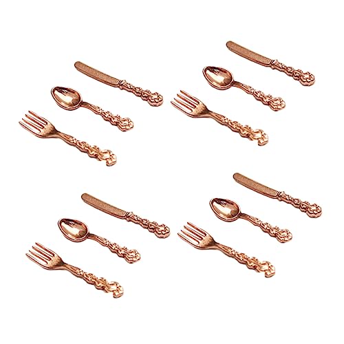 COMNESTBI 4 Sätze Mini-besteck Spielküchenzubehör Mini-Geschirr-kit Mini-puppenhaus-Geschirr Mini-geschirrdekoration Miniaturbesteck Miniaturlöffel Mini-küchenutensilien Legierung Roségold COMNESTBI 4 Sätze Mini-besteck Spielküchenzubehör Mini-Geschirr-kit Mini-puppenhaus-Geschirr Mini-geschirrdekoration Miniaturbesteck Miniaturlöffel Mini-küchenutensilien Legierung Roségold von COMNESTBI