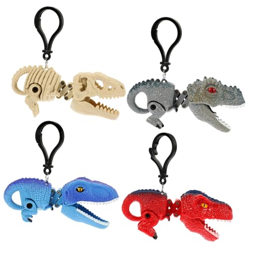 COMNESTBI 4 Stück Dinosaurier -clip -schlüsselbund Handtasche Anhänger Neuheit Schlüsselanhänger Party Gefälligkeiten Einzigartiger Dinosaurier-schlüsselanhänger Handtasche Zum Aufhängen Abs von COMNESTBI