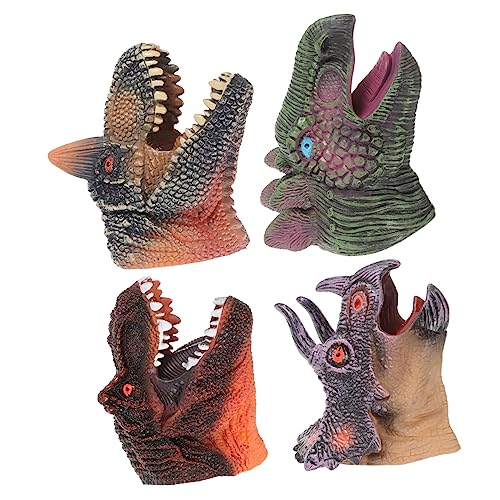COMNESTBI 4 Stück Dinosaurier-handpuppe Handpuppe Als Rollenspiel Handpuppen Für Geschichte Sprechende Handpuppe Puppen Für Kleinkinder Handpuppe Kinderhandspielzeug Vinyl von COMNESTBI