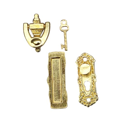 COMNESTBI 4 Stück Mini-Möbel Winziges Hardware- Miniatur-Türteile Türtürteile Miniatur-Hardware ziert Miniaturen Miniatur-Türbeschläge Zinklegierung Golden COMNESTBI 4 Stück Mini-Möbel Winziges Hardware- Miniatur-Türteile Türtürteile Miniatur-Hardware ziert Miniaturen Miniatur-Türbeschläge Zinklegierung Golden von COMNESTBI