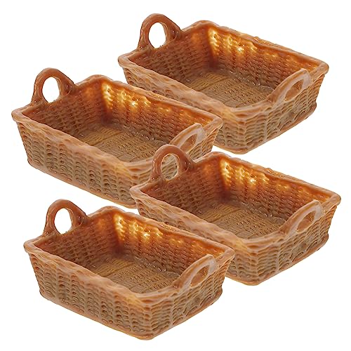 COMNESTBI 4 Stück entzückender Miniaturkorb für kinderspielzeug Toys Children Toys spielzeuge für Miniatur-Korbmöbel Mini-Hausbedarf Mini Möbel Korb-Modell Harz von COMNESTBI