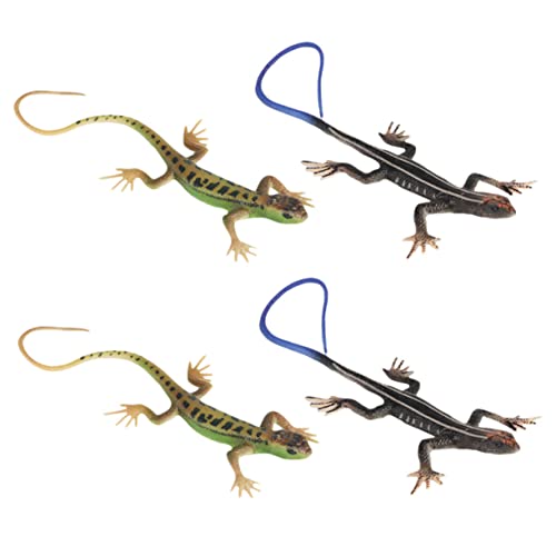 COMNESTBI 4 Stück künstliche kinderspielzeug Toys Echsenfigur gartendeko Eidechsenerkennungsmodell gefälschte Tierfiguren Miniatur-Eidechsenstatue Plastik von COMNESTBI