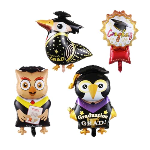 COMNESTBI 4 Stücke Graduierung Ballons Dekoration Party Supplies Ballon Graduierung Dekorative Ballons Aluminium Folie Ballon von COMNESTBI