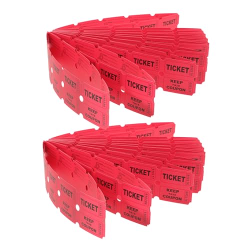 COMNESTBI 400stücke Raffle Tickets Für Erwachsene Rote Gewinnspielkarten Für Veranstaltungen Karneval Tombola Und Feierlichkeiten Transparentes Gewinnsystem Für Faire Chancen Und von COMNESTBI
