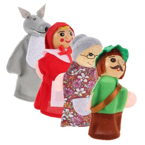 COMNESTBI 4Stücke Fingerpuppen aus Farbenfrohe Tierfiguren Dehnbar und Langlebig Interaktives für Kleinkinder für Geschichtenerzählen und Kreative Spielaktivitäten von COMNESTBI