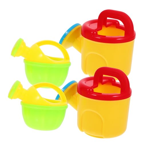 COMNESTBI 4Stücke Gießkanne aus Kunststoff Farbenfrohe Gießkanne für Garten und Bad für Jungen Vielseitig Einsetzbar als Strand und Badespielzeug von COMNESTBI