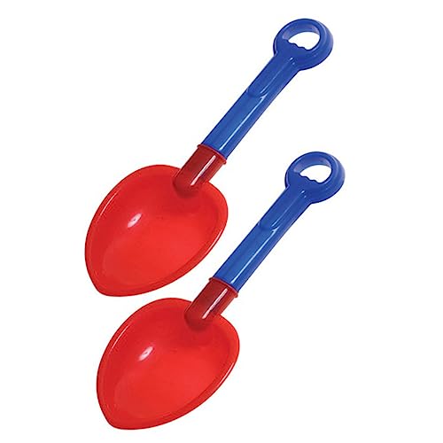 COMNESTBI 4Stücke Sandschaufel aus PP Leichtes Strandspielzeug Bunten Farben für Gelb Rot Grün Blau Sommerabenteuer und Sandspielspaß von COMNESTBI