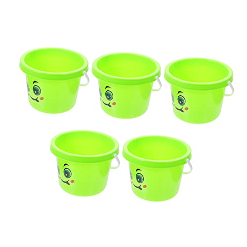 COMNESTBI 5 Stück Spielzeugeimer für den Strand wasserspielzeug kinderwasserspielzeuge strandspielzeug für den Strand Angeleimer Sandeimer pp Green von COMNESTBI