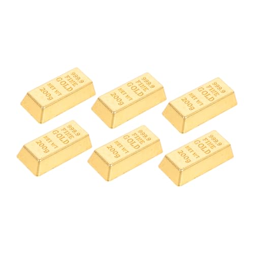 COMNESTBI 6 Stück Barmodell Mini-bar Kleine Hausdekoration Simuliert Mini - Künstliches Goldbarrendekor Stütze Gefälschte Papier Golden COMNESTBI 6 Stück Barmodell Mini-bar Kleine Hausdekoration Simuliert Mini - Künstliches Goldbarrendekor Stütze Gefälschte Papier Golden von COMNESTBI