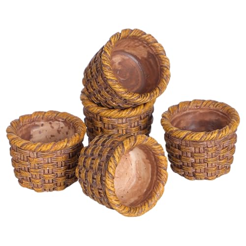 COMNESTBI 6 Stück Puppenhaus Vineyard Accessoires Mini Kleiner Korb Gewebte Bauernkörbchen winziges Körbe für Puppenstuben Aufbewahrungskorb klein Kleine Körbe Harz COMNESTBI 6 Stück Puppenhaus Vineyard Accessoires Mini Kleiner Korb Gewebte Bauernkörbchen winziges Körbe für Puppenstuben Aufbewahrungskorb klein Kleine Körbe Harz von COMNESTBI