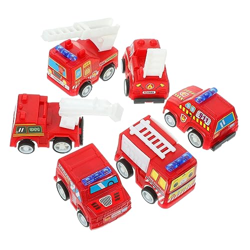 COMNESTBI 6 Stück puppenwagen kinderspielzeug Auto Lustige Spielzeuge für spielzeugauto Set Bauauto schieben Autospielzeug für Kleinkinder Plastik rot von COMNESTBI