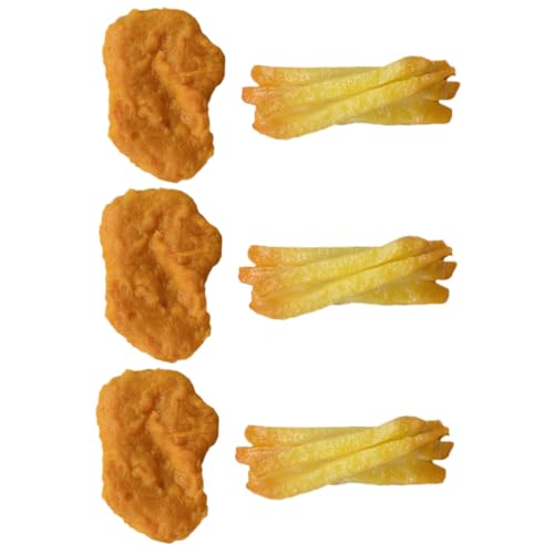 COMNESTBI 6Stücke Teiliges Künstliche Hühnernuggets und Frites Modell Realistisches für Küchendekoration und Essensspiel Material Sicher und Geruchlos COMNESTBI 6Stücke Teiliges Künstliche Hühnernuggets und Frites Modell Realistisches für Küchendekoration und Essensspiel Material Sicher und Geruchlos von COMNESTBI