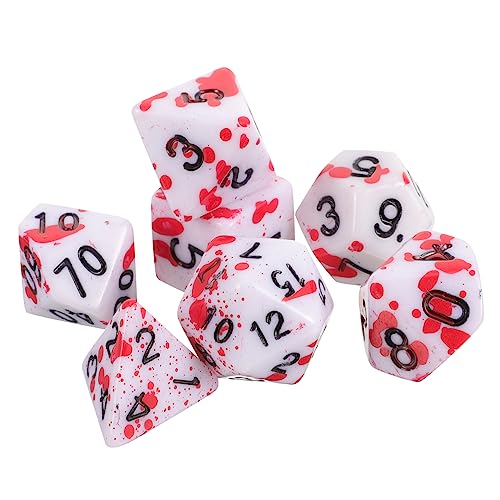 COMNESTBI 7 Stück Teiliges Blutwürfel Splatter für Rollenspiele Partybedarf und Brettspiele Einzigartige mit Unregelmäßigen für Kreative Spielabende COMNESTBI 7 Stück Teiliges Blutwürfel Splatter für Rollenspiele Partybedarf und Brettspiele Einzigartige mit Unregelmäßigen für Kreative Spielabende von COMNESTBI