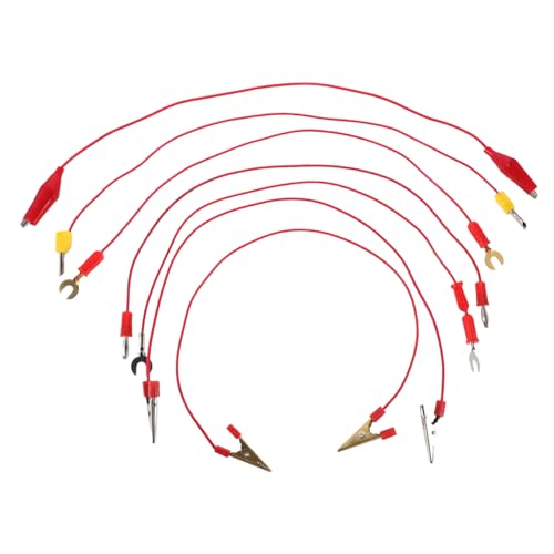 COMNESTBI 7stücke Teiliges Von Messleitungen Mit Krokodilklemmen Und Bananensteckern Für Physikalische Experimente Verbindung Für Schülerlabore Und Elektrische Tests von COMNESTBI