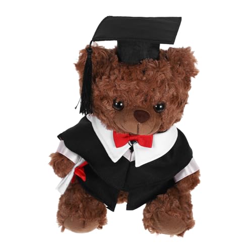 COMNESTBI Bärenpuppe Im Doktoranzug Mini Abschluss Plüschbären Bachelor Bär Abschluss Bär Puppe Doktorbär Abschluss Plüschtier Abschlusssaison Plüschbär Runder Bär Grad Bär von COMNESTBI