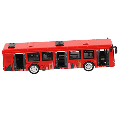 COMNESTBI Busmodell Toys mädchen Educational Toys Toy for The Teachers Jungs Bus Stadtbus zieht zurück Stadtbus zurückziehen Legierung rot von COMNESTBI