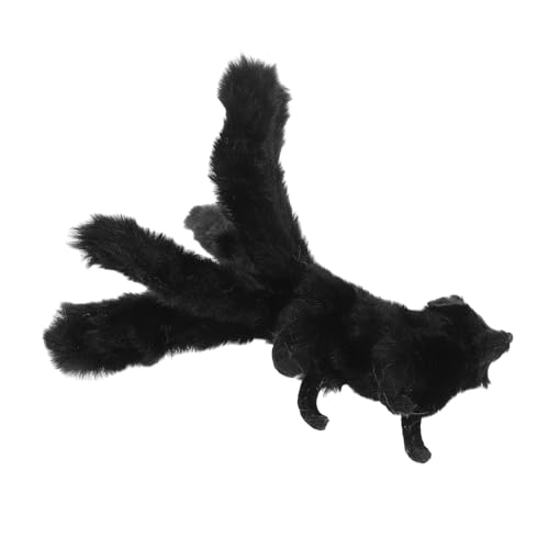COMNESTBI Fox Plush Toy Tiermodell- Fuchs-Plüschpuppe Ausgestopfte Plüschtiere Simulation Tiermodell Plüschtier Fuchs Kuscheltier Fuchs künstliche Stofftiere Plastik Black von COMNESTBI