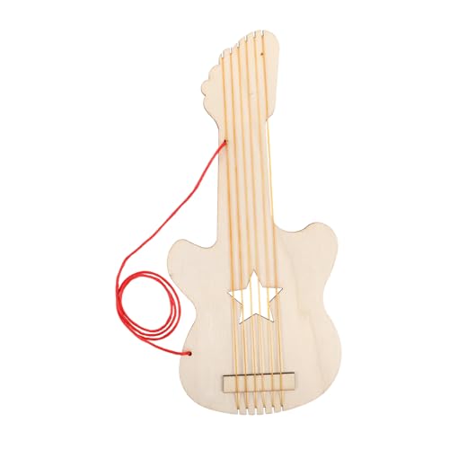 COMNESTBI Hausgemachte Gitarre Für Gitarren-Instrument-Modell DIY-Graffiti-Gitarre- Graffiti-malerei, Gitarrenspielzeug Unvollendete Gitarrenausschnitte Beige Holz von COMNESTBI
