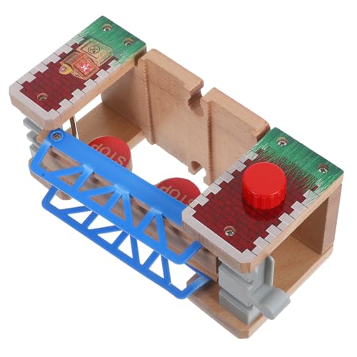 COMNESTBI Holz Eisenbahnbrücke für Hebebrücke Spielzeugzubehör für Holzeisenbahnen Kreatives Gleis Zubehör Fördert Fantasie und Spielspaß von COMNESTBI