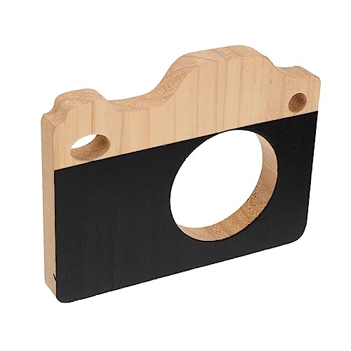 COMNESTBI Holz Figur Dekoration Kreatives Ornament für Kinderzimmer Büro Zuhause Langlebiges Design aus Hochwertigem Holz Kameraform von COMNESTBI