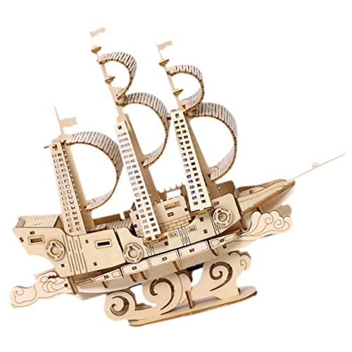 COMNESTBI Holzpuzzle Segelboot Modell DIY Nautisches Boot Puzzle für Erwachsene Hochwertiges Holzspielzeug Kreativität und Kognitiven Fähigkeiten von COMNESTBI