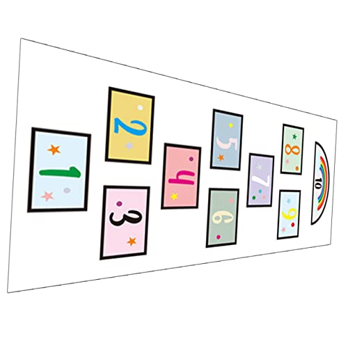 COMNESTBI Hopscotch Matte für Kinderzimmer Dekorativer Bodenaufkleber für Spielzimmer Langlebig und Vielseitig Einsetzbar für Indoor Hopscotch Spiele und Kreative von COMNESTBI