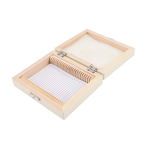 COMNESTBI Kasten Biologische Slice-box Lagerung Vorbereitet Klein Exemplare Kästen Für Mikroskop-objektträger Container Gleiten Scheibe Holz Beige von COMNESTBI