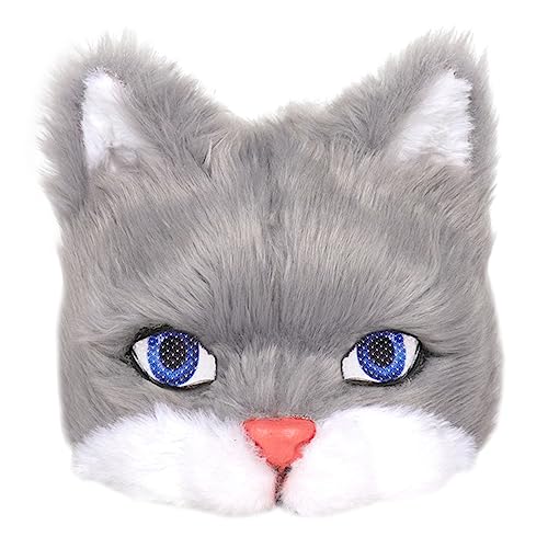 COMNESTBI Katzenmaske für Maskenbälle und Kostümpartys Plüsch Tiermaske mit Elastischem Band für Halloween Cosplay und Feste Realistische und Bequeme Katzenmaske für Erwachsene COMNESTBI Katzenmaske für Maskenbälle und Kostümpartys Plüsch Tiermaske mit Elastischem Band für Halloween Cosplay und Feste Realistische und Bequeme Katzenmaske für Erwachsene von COMNESTBI