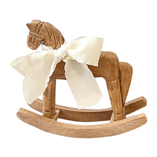 COMNESTBI Kiefernholz -schaukelpferd Deko Mini Schaukelpferdfigur Schaukelpferd Ornament Hölzernes Schaukelpferd Für Kleinkind Westliche Ornamente Schleife Light Brown COMNESTBI Kiefernholz -schaukelpferd Deko Mini Schaukelpferdfigur Schaukelpferd Ornament Hölzernes Schaukelpferd Für Kleinkind Westliche Ornamente Schleife Light Brown von COMNESTBI