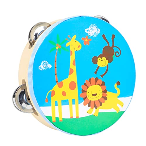COMNESTBI Klatschen Tamburin Kinderspielzeug Musikinstrument Musikspielzeug Für Hüfttrommel Musik Klopfendes Kindertrommel Trommelfell Aus Polyester Blue von COMNESTBI