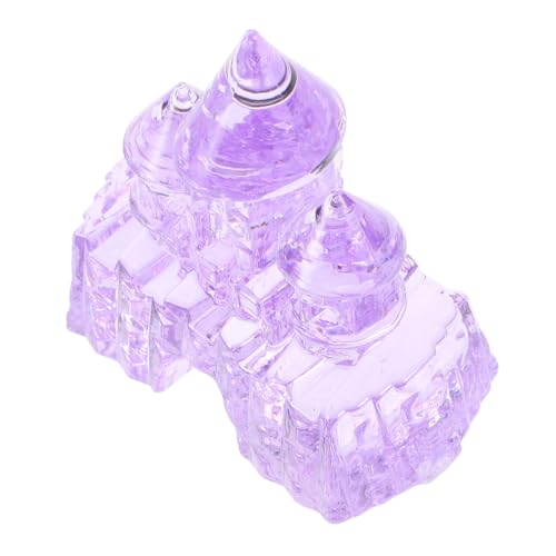 COMNESTBI Kristallburg Schlösser Schmuck Szene Schlossverzierungen Realistisch Kleines Schloss Schmücken Stütze Party Schlossmodelle Geburtstag Mini Geformt Plastik Violett von COMNESTBI