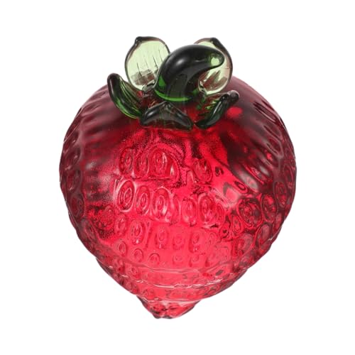 COMNESTBI Kristallornamente Erdbeerornament Künstliche Früchte Zur Dekoration Erdbeeren Gefälschte Obstdekor Kristalldekorationen Für Zuhause Desktop Obstornamente Lebensmittelornamente von COMNESTBI