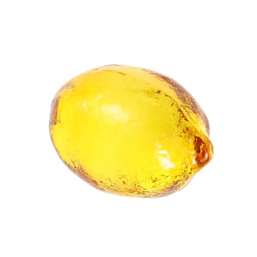 COMNESTBI Kristallverzierungen Gefälschte Zitrone Fruchtstatue Aus Kristall Simulationsfrucht Obst-Dekoration Künstliche Frucht Zitronenspielzeug Dekoratives Künstliches Obst Yellow von COMNESTBI