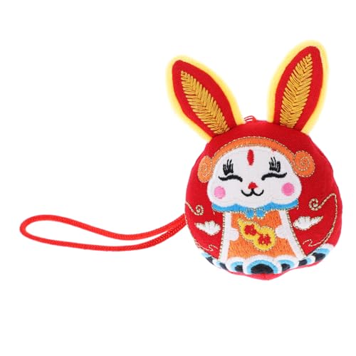 COMNESTBI Kuscheltier Hase Plüsch Hase Dekoration Glücksbringer für Jahr des Hasen Perfektes Neujahrsgeschenk für Familie und Freunde Vivid und Gestaltet von COMNESTBI