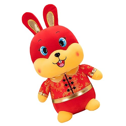 COMNESTBI Kuscheltier Hase im Chinesischen Stil Plüschspielzeug für Jahr des Hasen Dekoratives Kissen und Neujahrs Maskottchen für Festliche Deko COMNESTBI Kuscheltier Hase im Chinesischen Stil Plüschspielzeug für Jahr des Hasen Dekoratives Kissen und Neujahrs Maskottchen für Festliche Deko von COMNESTBI